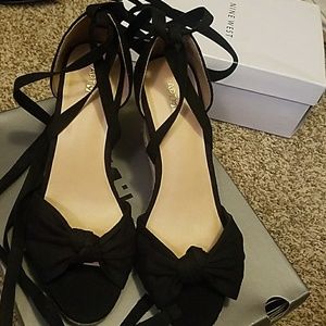 Black espadrille wedges